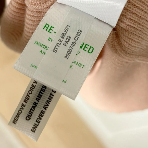 J. Crew Ruffleneck Merino Wool Sweater Turtleneck Pullover Blush Pink Size XL - Picture 7 of 8